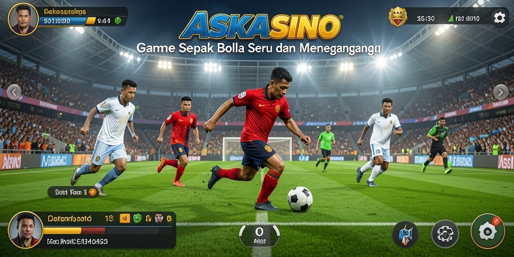 Tampilan gameplay menarik dalam game sepak bola ASKASINO.