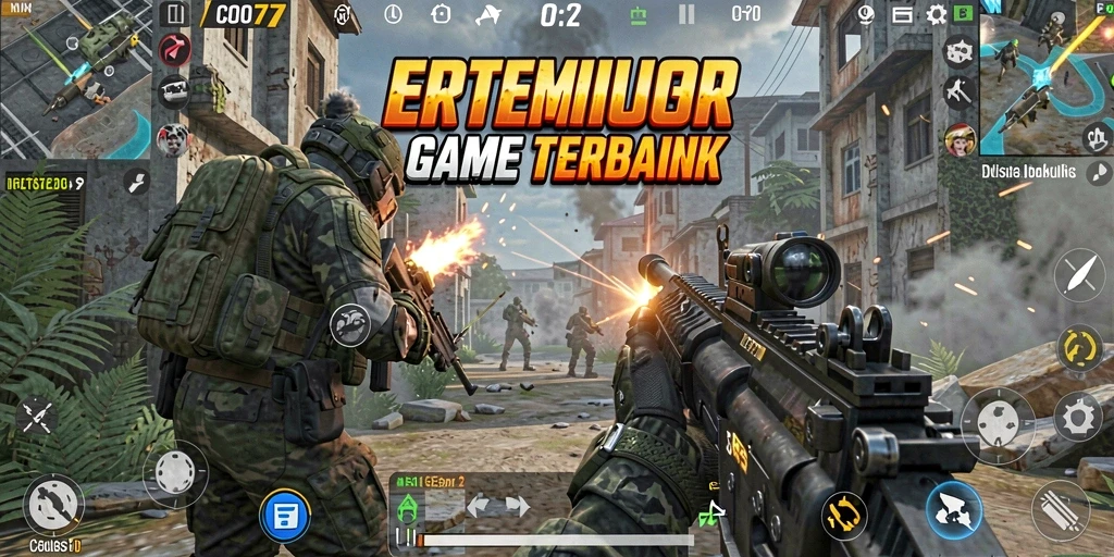 Gameplay intens COO77 dengan aksi tembak-menembak yang mendebarkan.