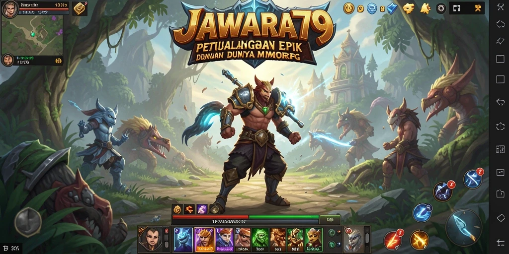 Screenshot utama JAWARA79 menyajikan aksi menegangkan dalam pertarungan MMORPG.