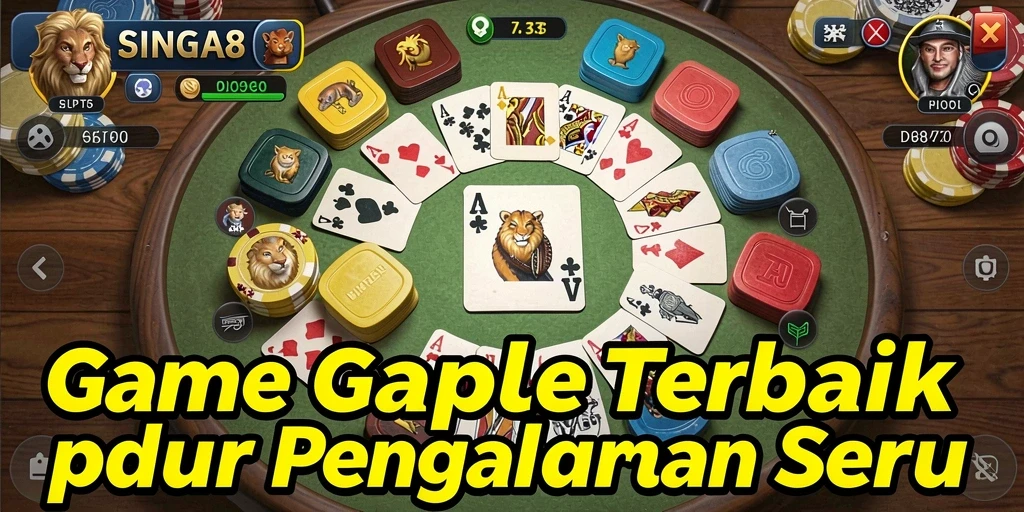 Screenshot gameplay <strong>SINGA8</strong> yang menunjukkan momen seru bermain Gaple.
